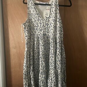 Sincerely Jules White and Blue Dress